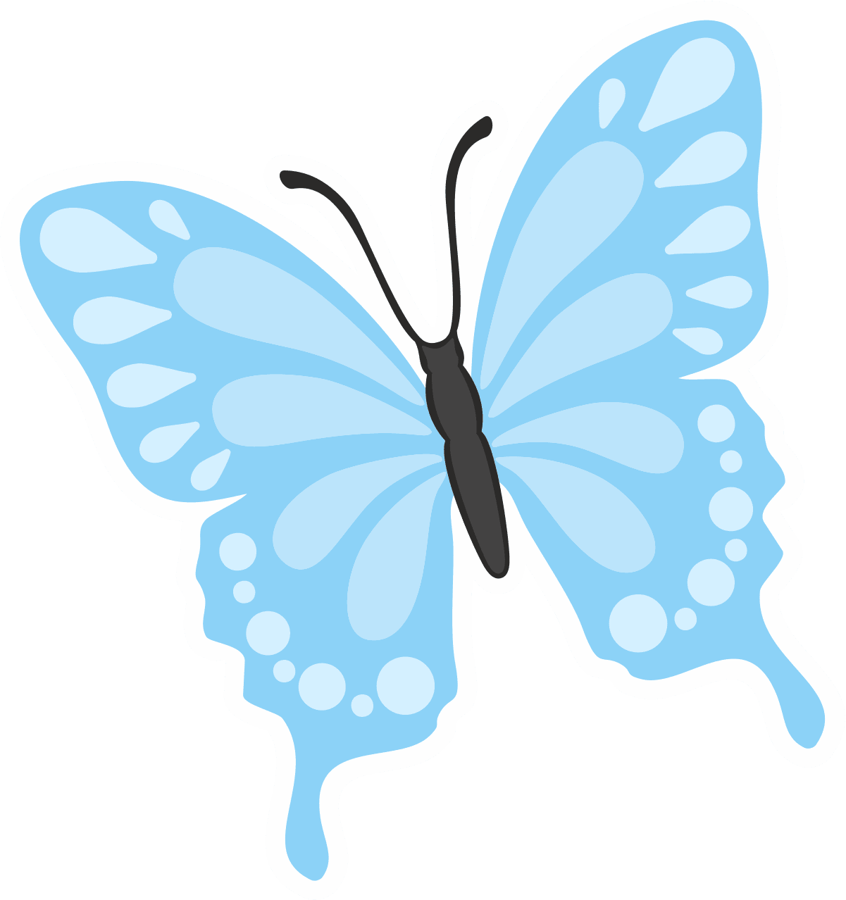 Sky Blue Butterfly Sticker
