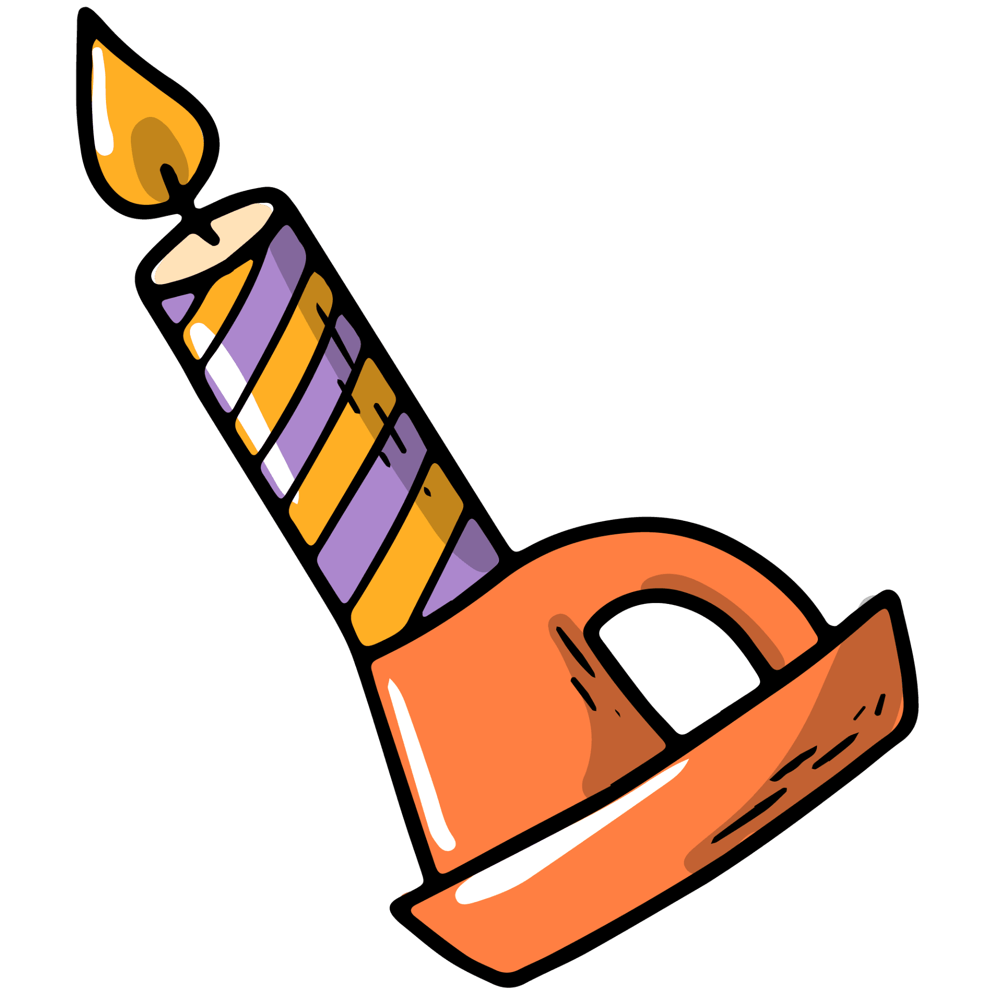 Tilted Birthday Candle Sticker