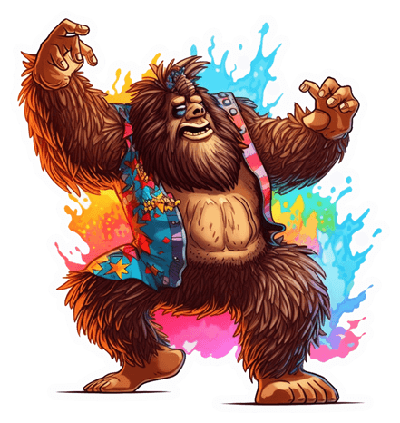 Rockstar Bigfoot Vinyl Sticker
