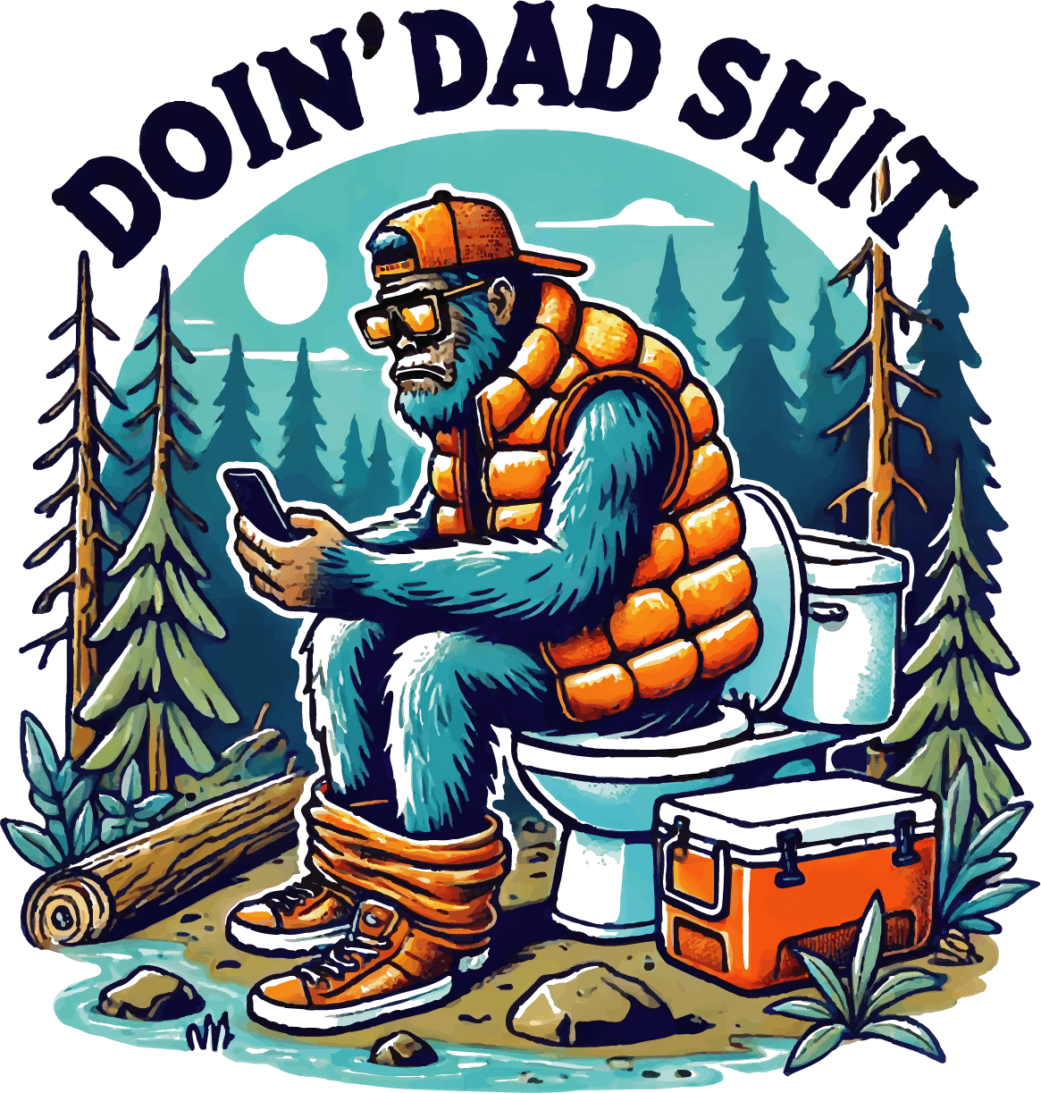 Doin' Dad Sh*t Bigfoot Sticker