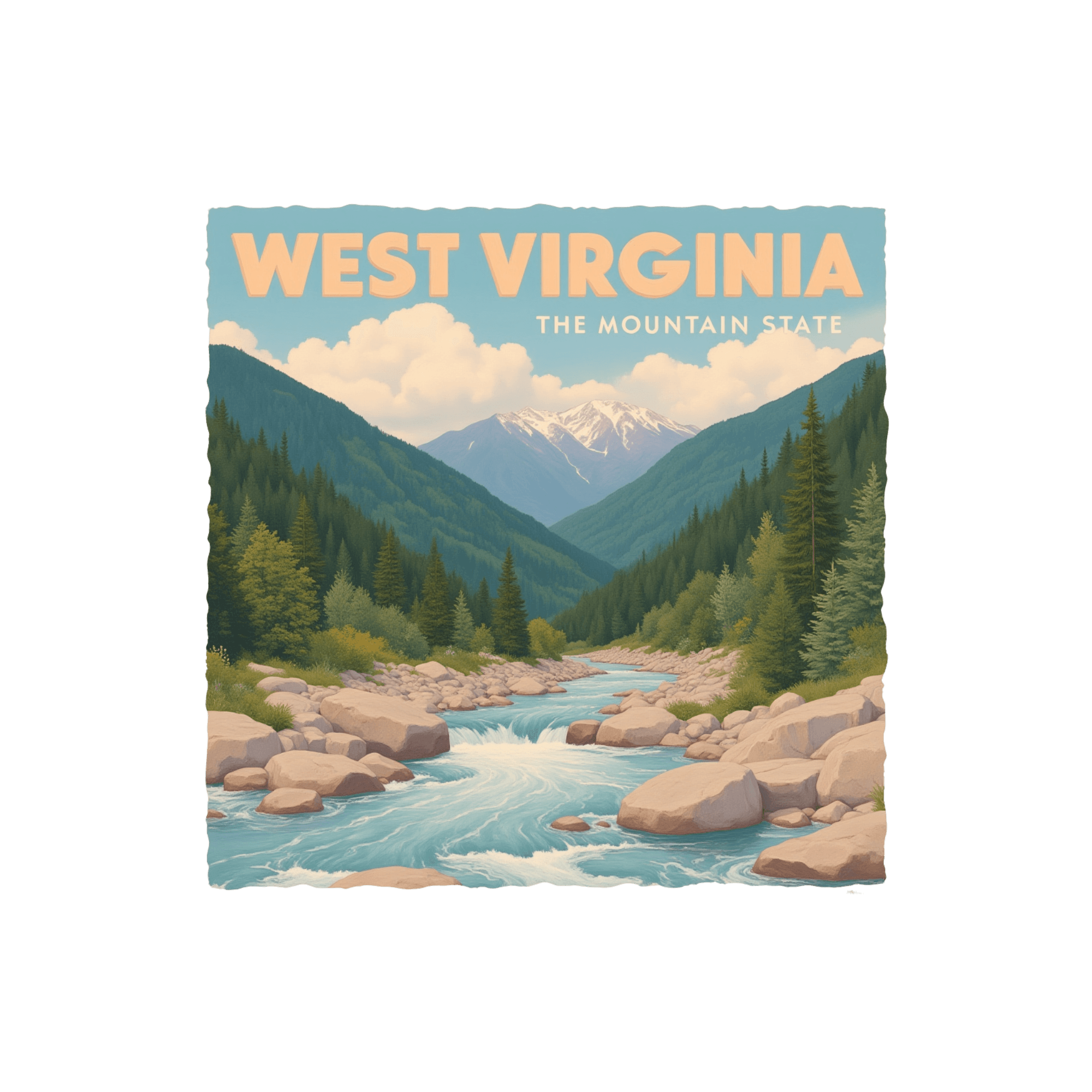 West Virginia Mountain State Vinyl Sticker
