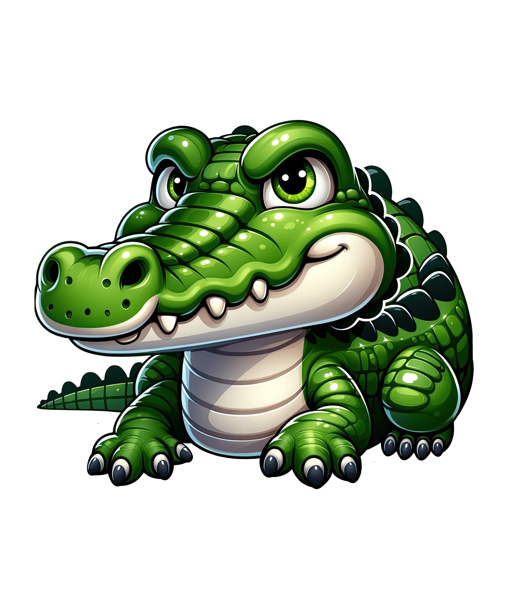 Smirking Baby Crocodile Sticker