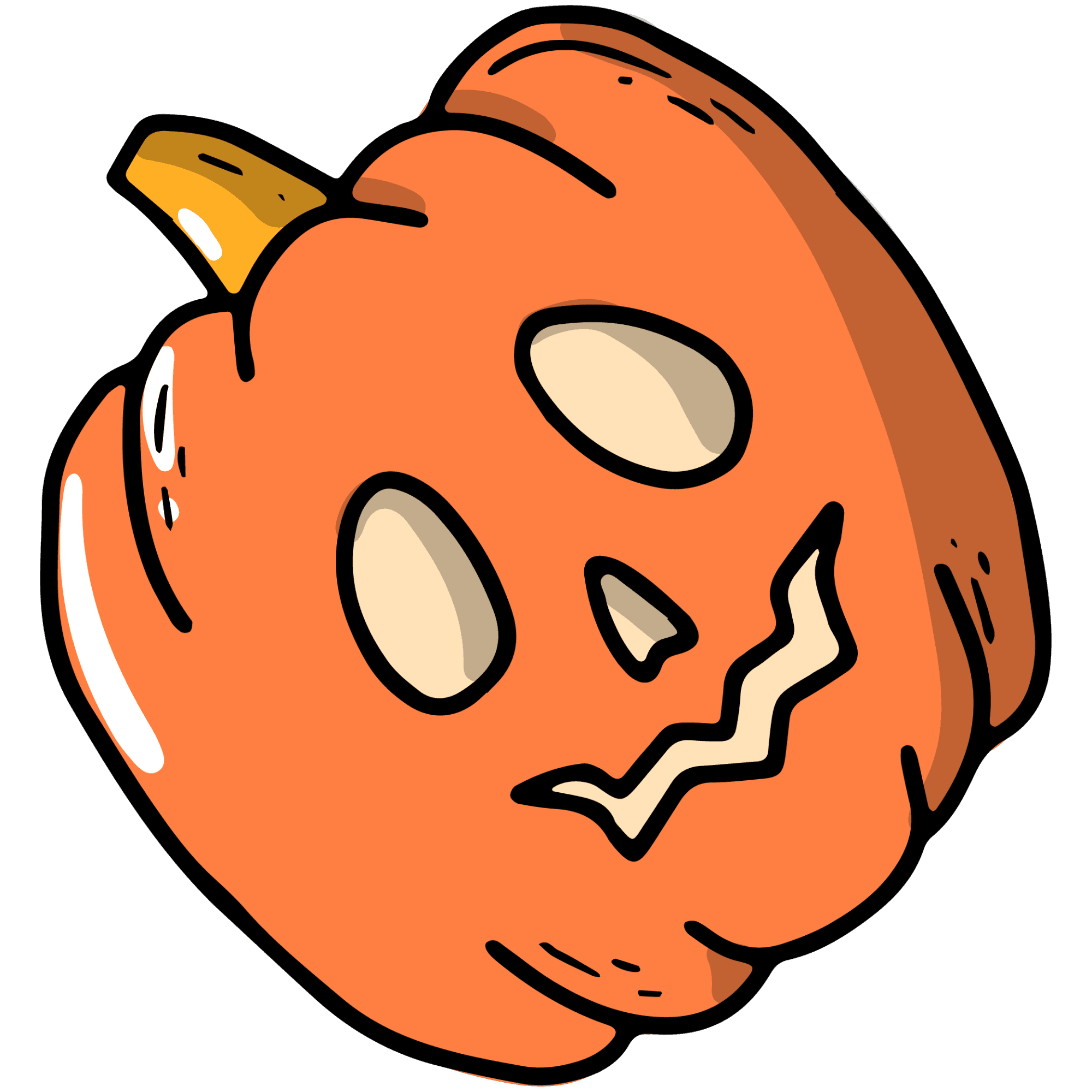 Spooky Jack-O'-Lantern Pumpkin Sticker