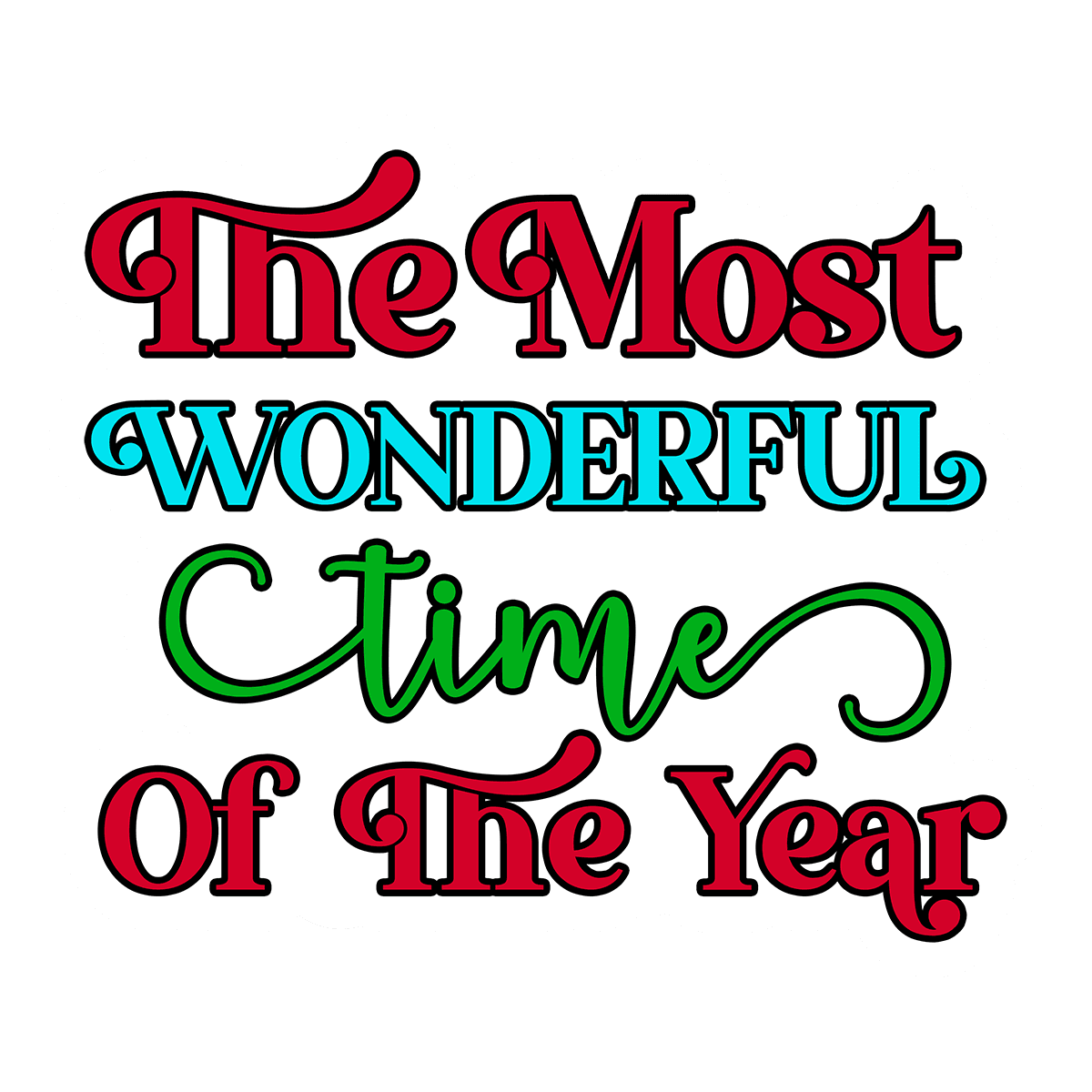 Most Wonderful Time of the Year Christmas Sticker