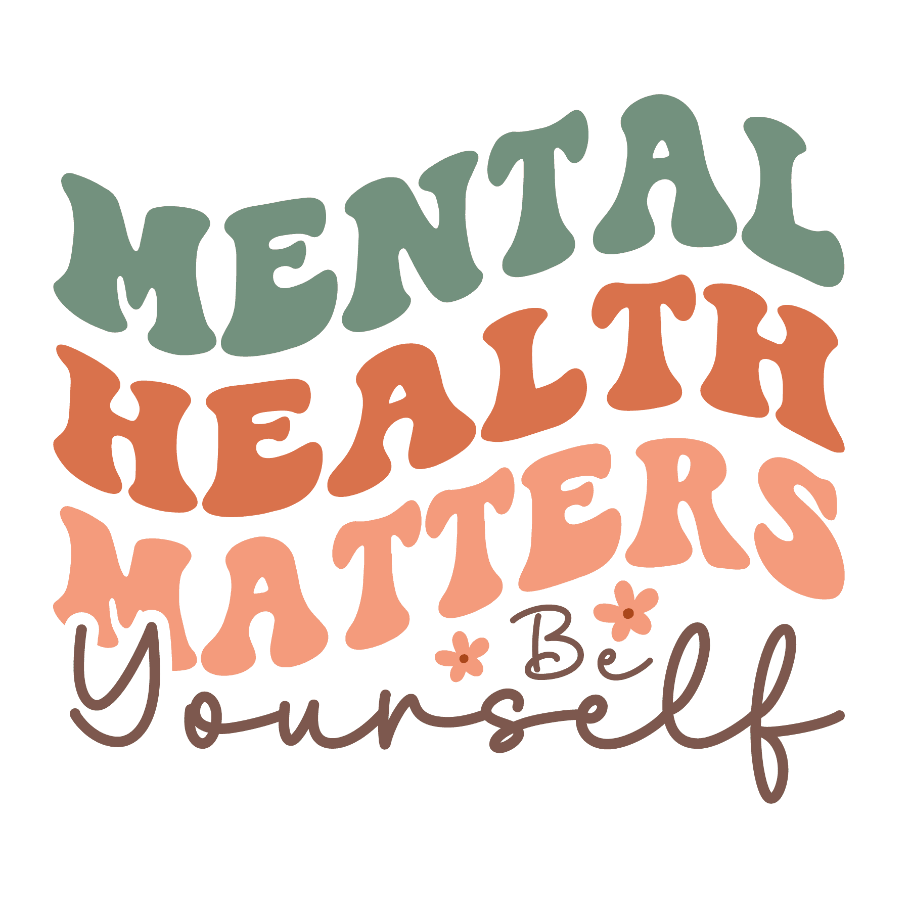 Mental Health Matters Retro Groovy Sticker