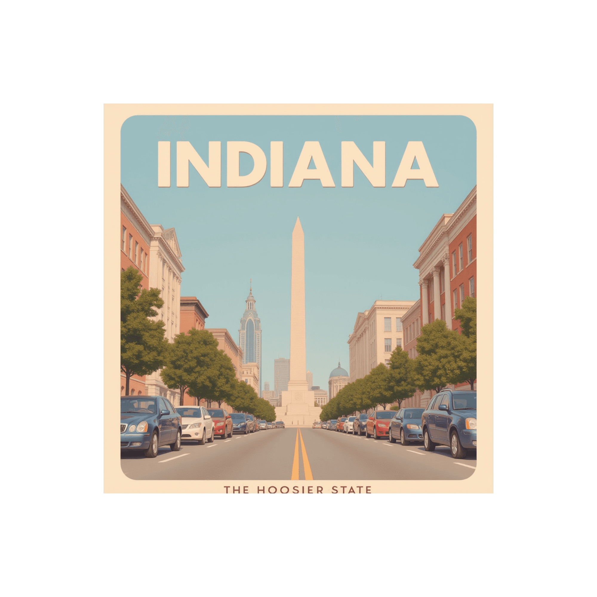 Indianapolis Monument Street View Sticker